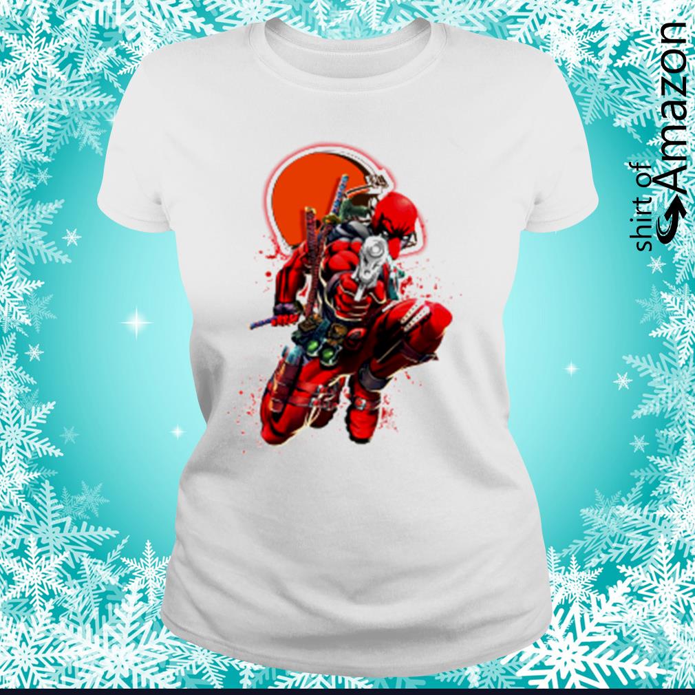 Cleveland Browns NFL Deadpool Marvel Comics shirt - T-Shirt AT