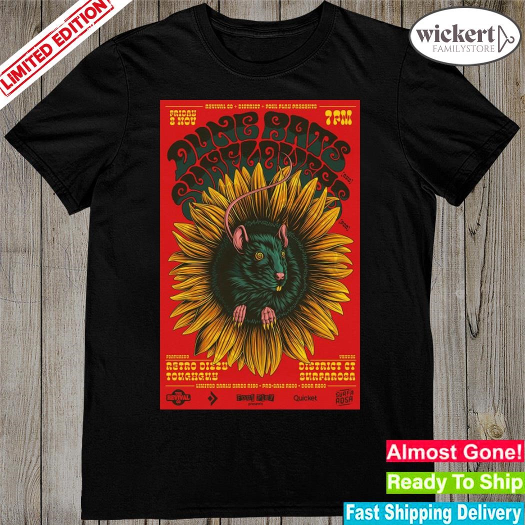 2023 dune rats and sunflowers the revival co. x foul play x district poster shirt