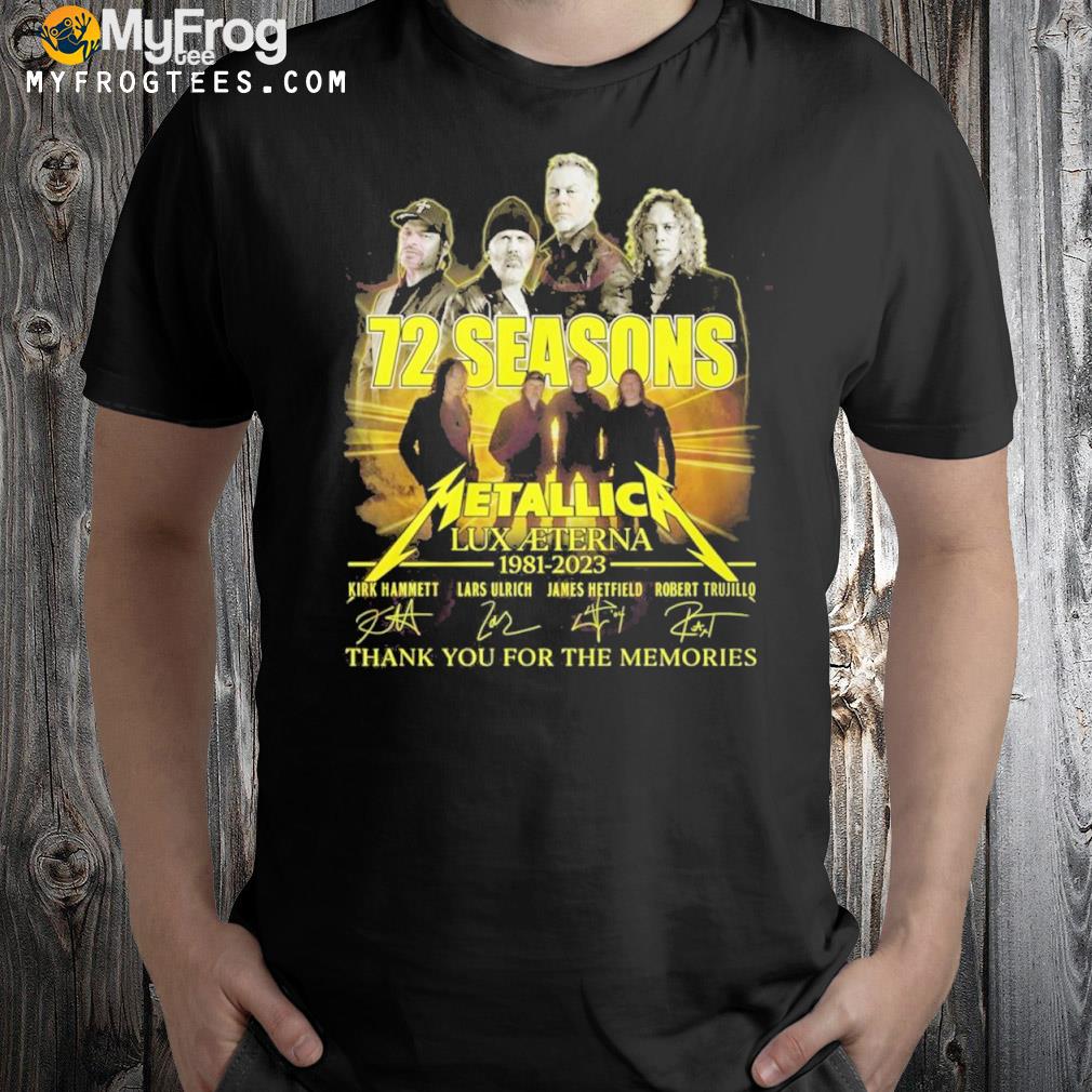 72 Seasons Metallick Lux Aeterna 1981 – 2023 Thank You For The Memories T-Shirt
