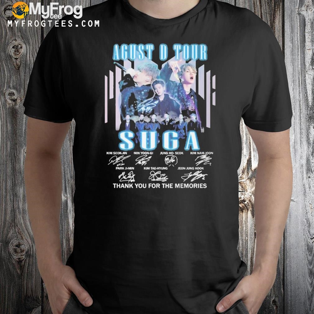 Agust d tour suga thank you for the memories signatures shirt