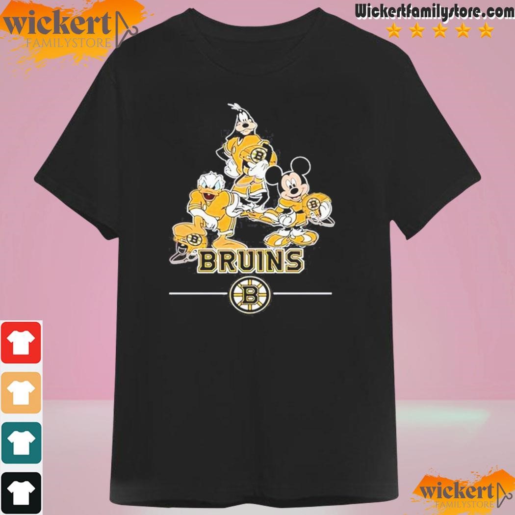 Boston Bruins Mickey Donald Goofy Fan T-Shirt