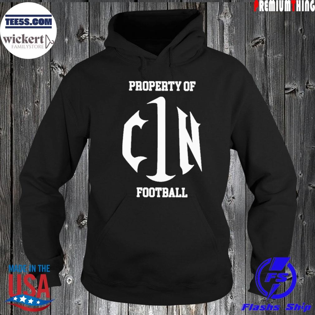 Cameron 1 newton wearing property of cin Football shirt Hoodie.jpg