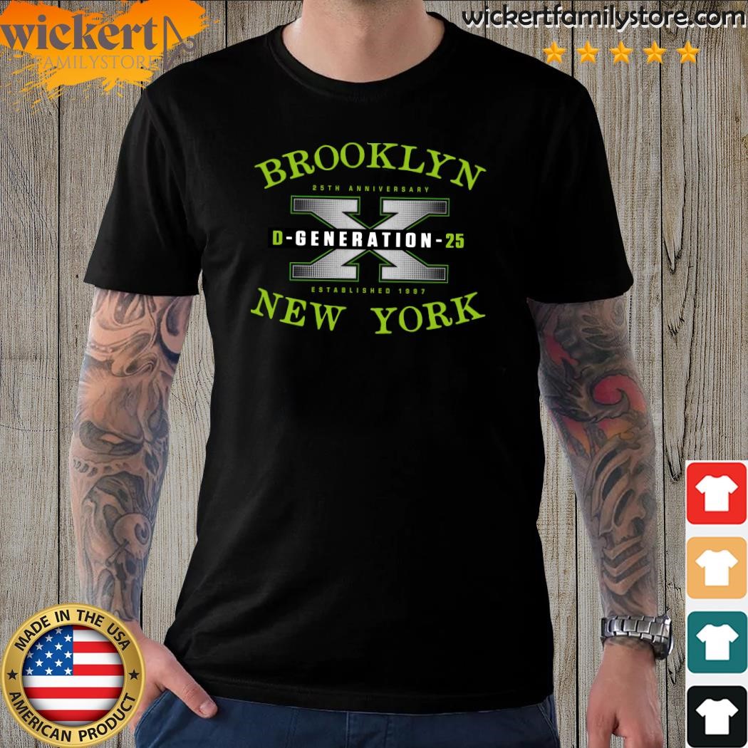 Design Brooklyn x d generation 25 New York 25th anniversary established 1997 t-shirt