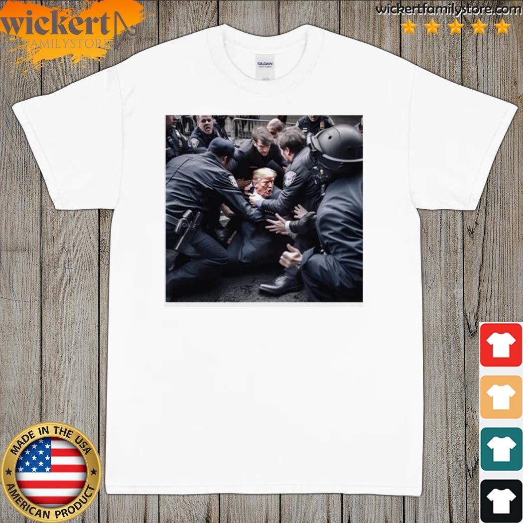 Donald Trump detained 2023 shirt