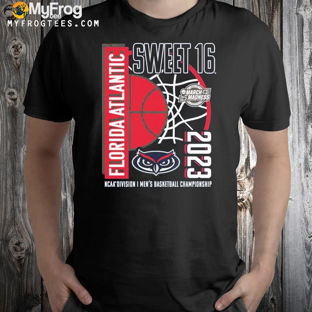 FAU Owls Branded 2023 NCAA Men's Basketball Tournament March Madness Sweet 16 T-Shirt