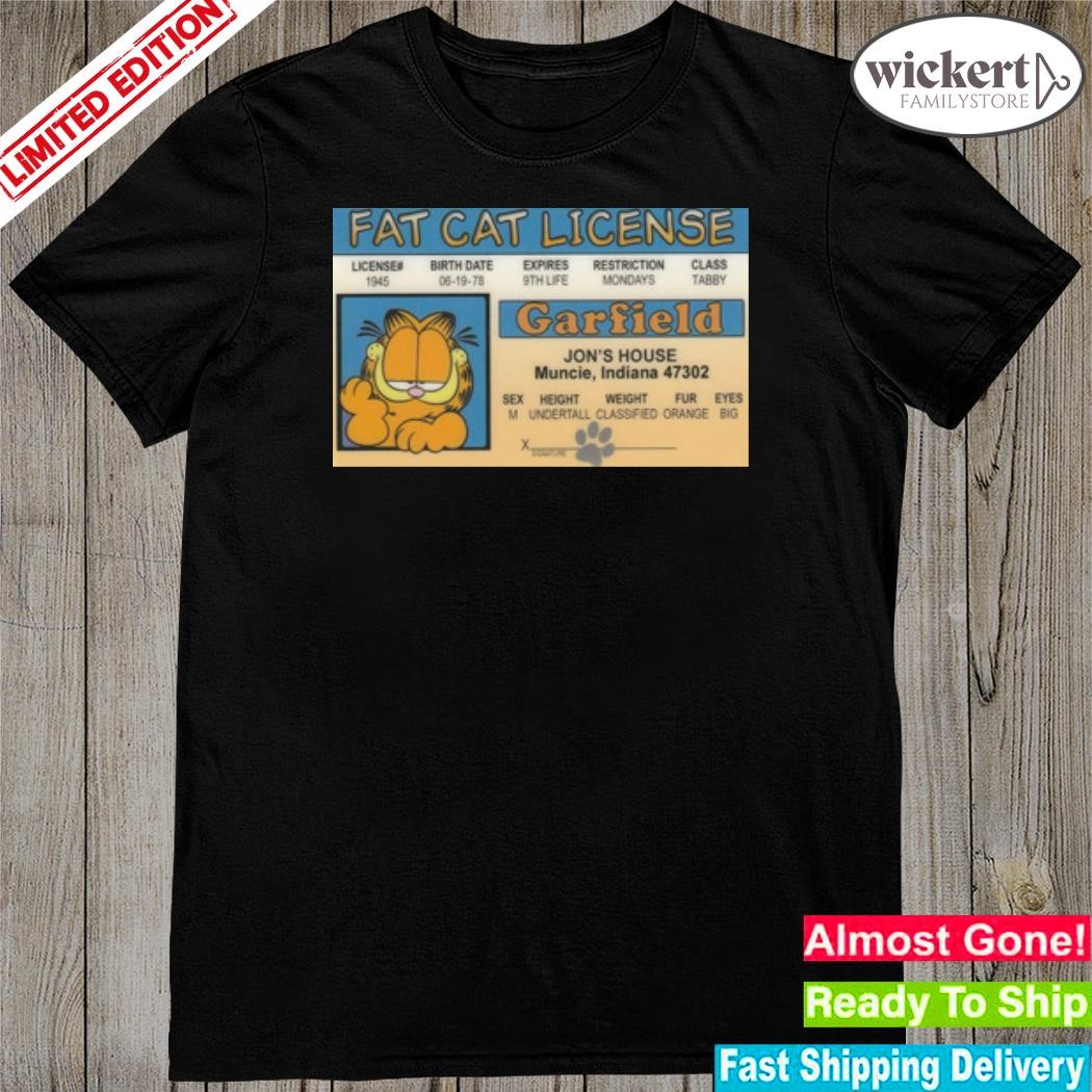 Garfield Fat Cat License Card T-Shirt