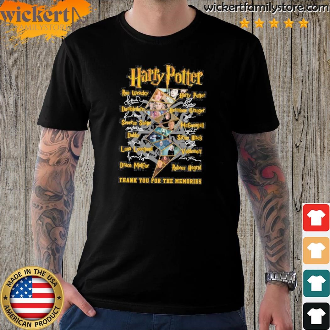 Harry Potter thank you for the memories signatures shirt