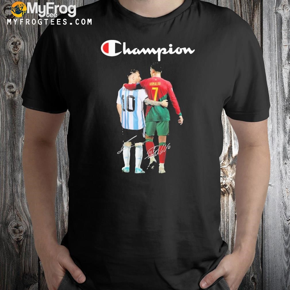 MessI and ronaldo champion shirt