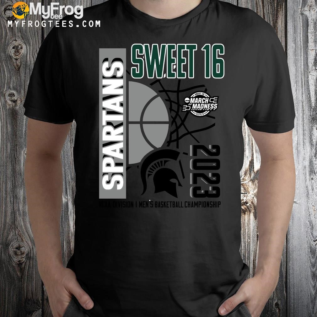 Michigan State Spartans Sweet 16 2023 NCAA division men's basketball championships 2023 logo t-shirt