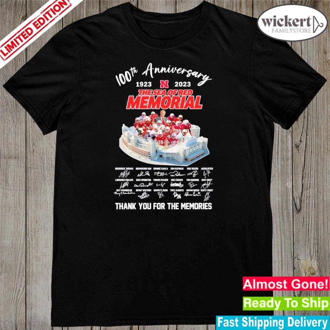 Official 100th anniversary 1923 – 2023 the sea of red memorial thank you for the memories shirt