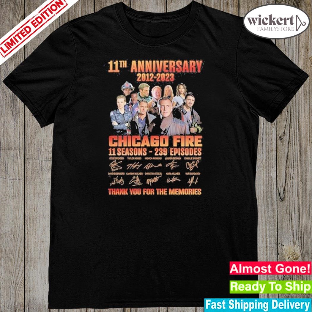 Official 11th Anniversary 2012 – 2023 Chicago Fire Thank You For The Memories T-Shirt