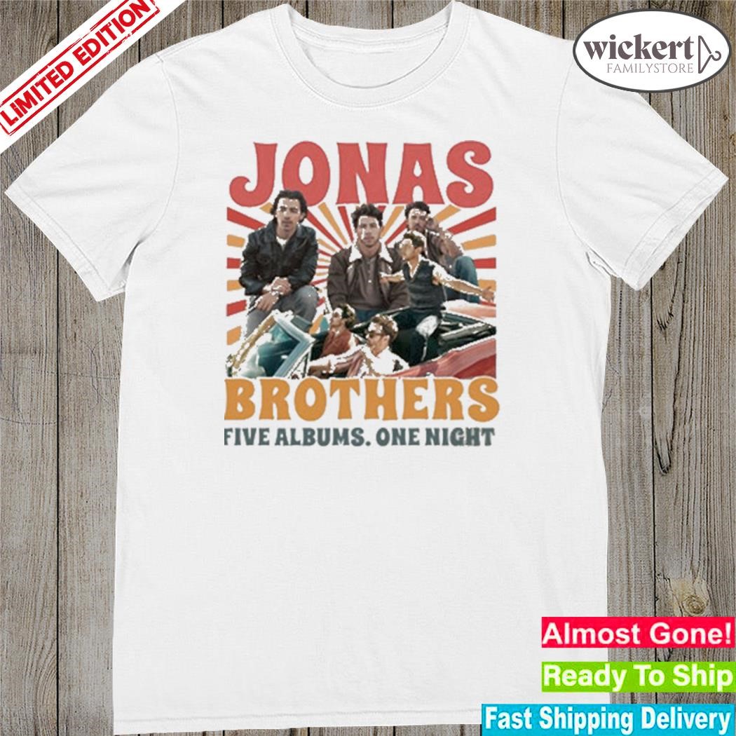 Official 2 Sides Jonas Brothers Five Albums One Night Tour Shirt