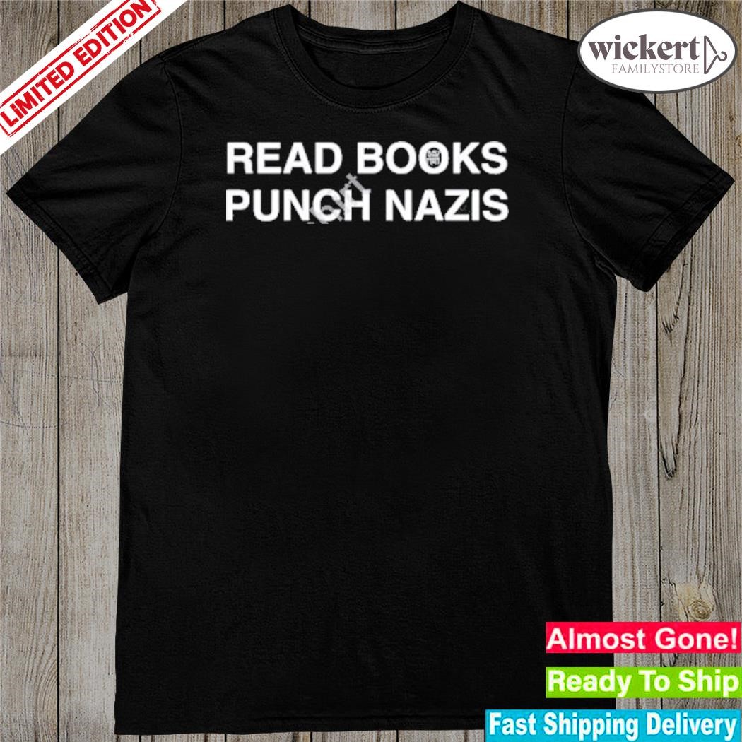 Official 2023 Book moon read books punch nazis shirt