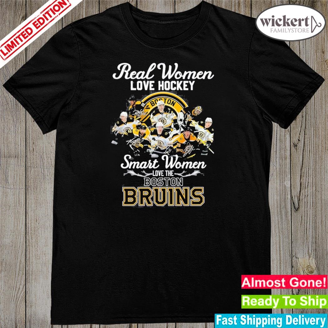 Official 2023 Real women love hockey smart women love the Boston Bruins shirt