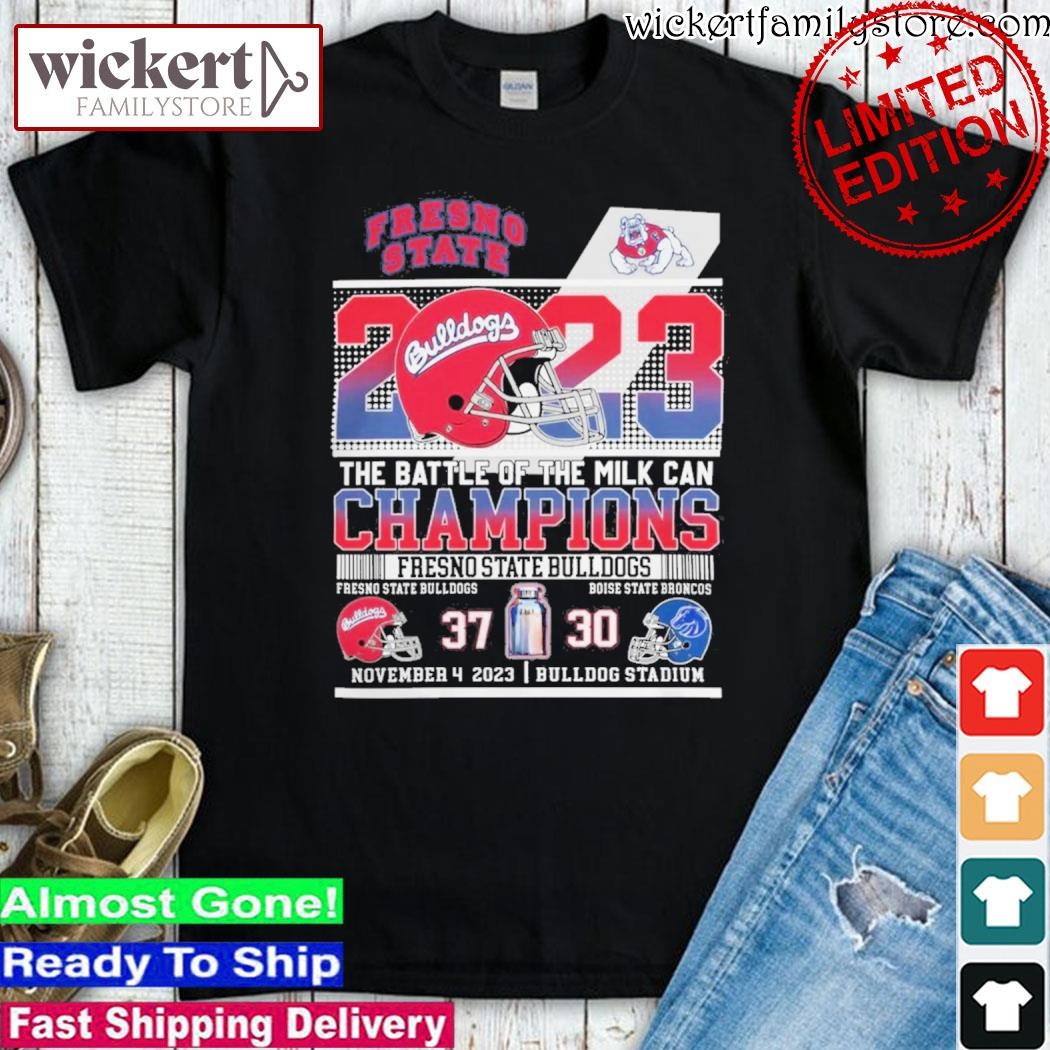 Official 2023 The Battle Of The Milk Can Fresno State Bulldogs Champions Beat Boise State Broncos shirt