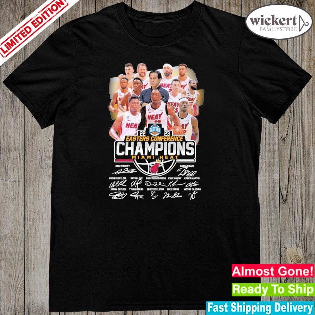Official 2023 easters conference champions miamI heat shirt