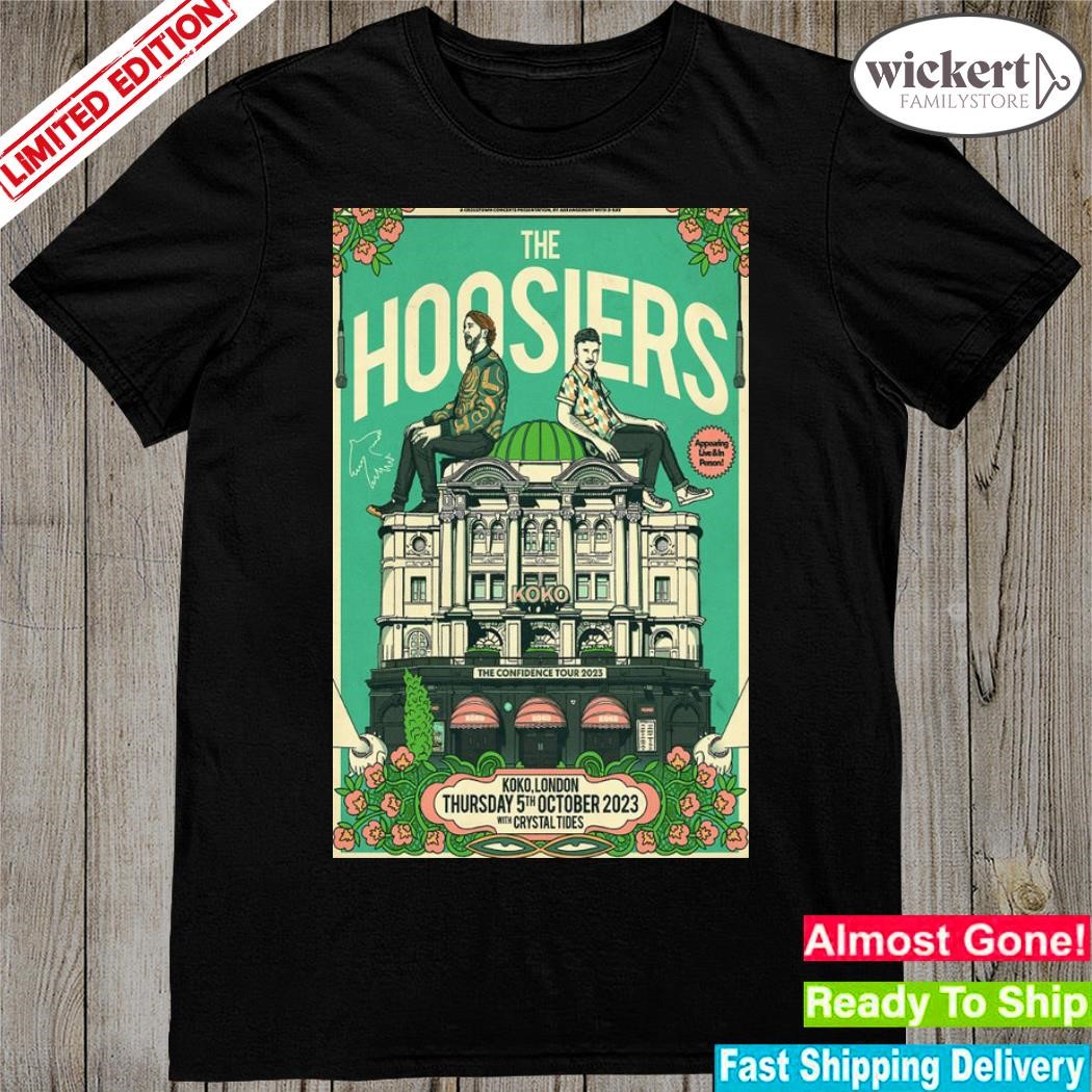 Official 2023 the hoosiers tour london uk event poster shirt