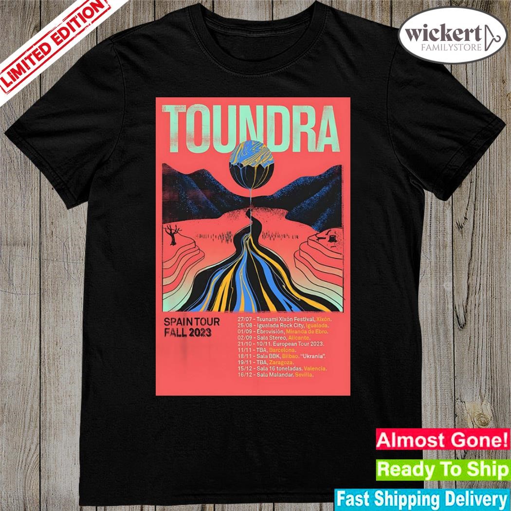 Official 2023 toundra Spain tour fall event poster shirt