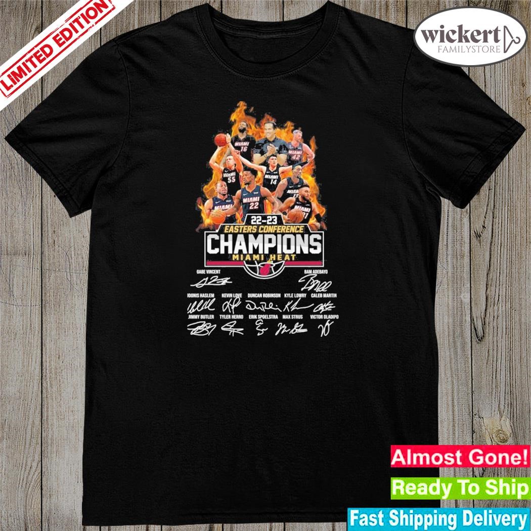 Official 22-23 easters conference champions miamI heat shirt