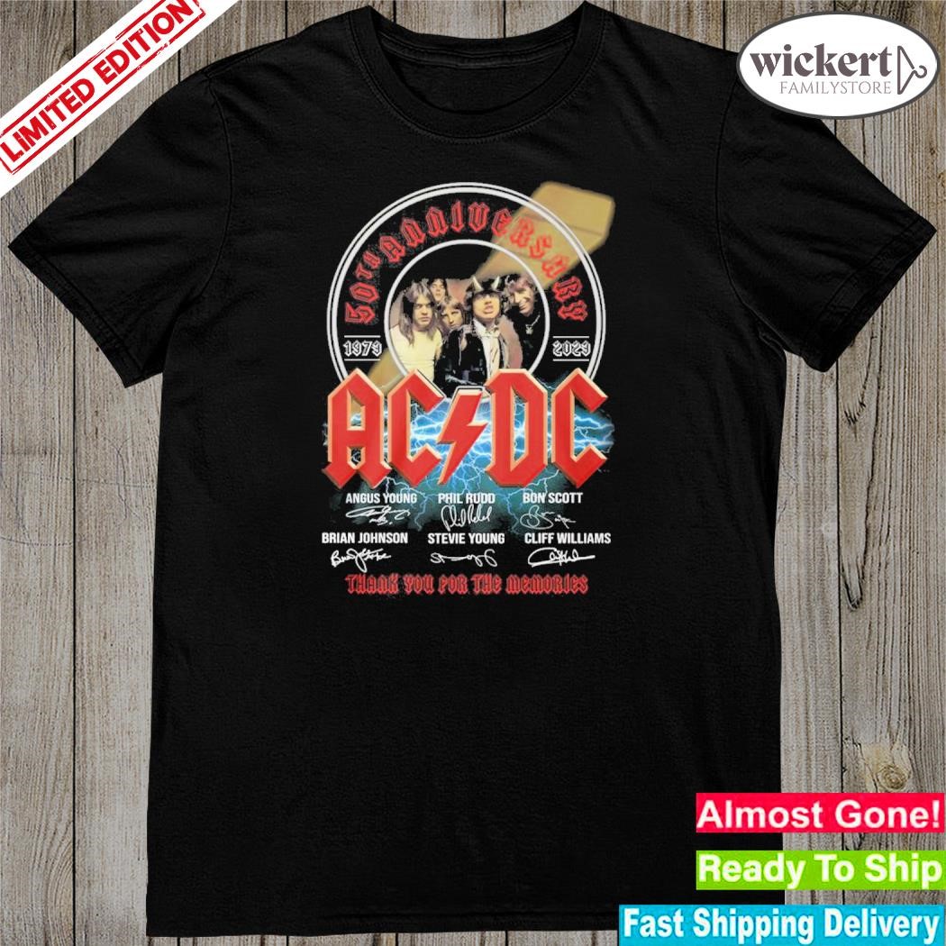 Official 30th Anniversary 1973 – 2023 ACDC Thank You For The Memories T-Shirt