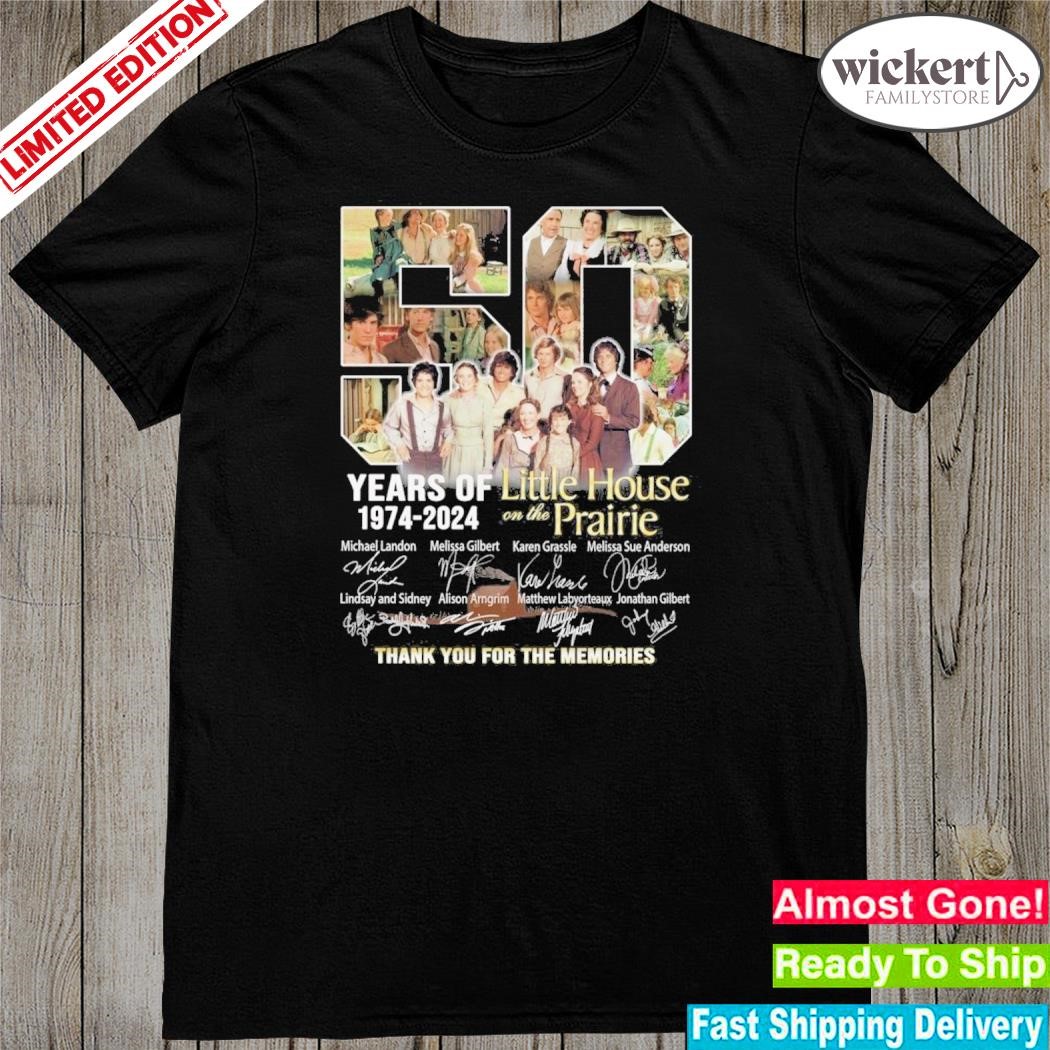 Official 50 years of 1974-2024 little house on the prairie thank you for the memories shirt
