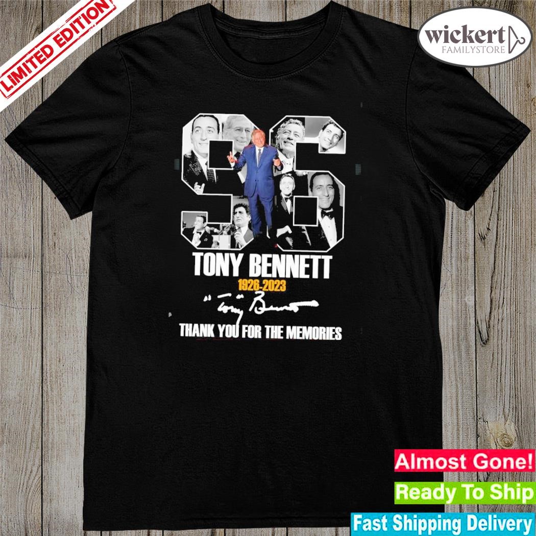 Official 96 Years Tony Bennett 1926-2023 Signature Thank You For The Memories Shirt