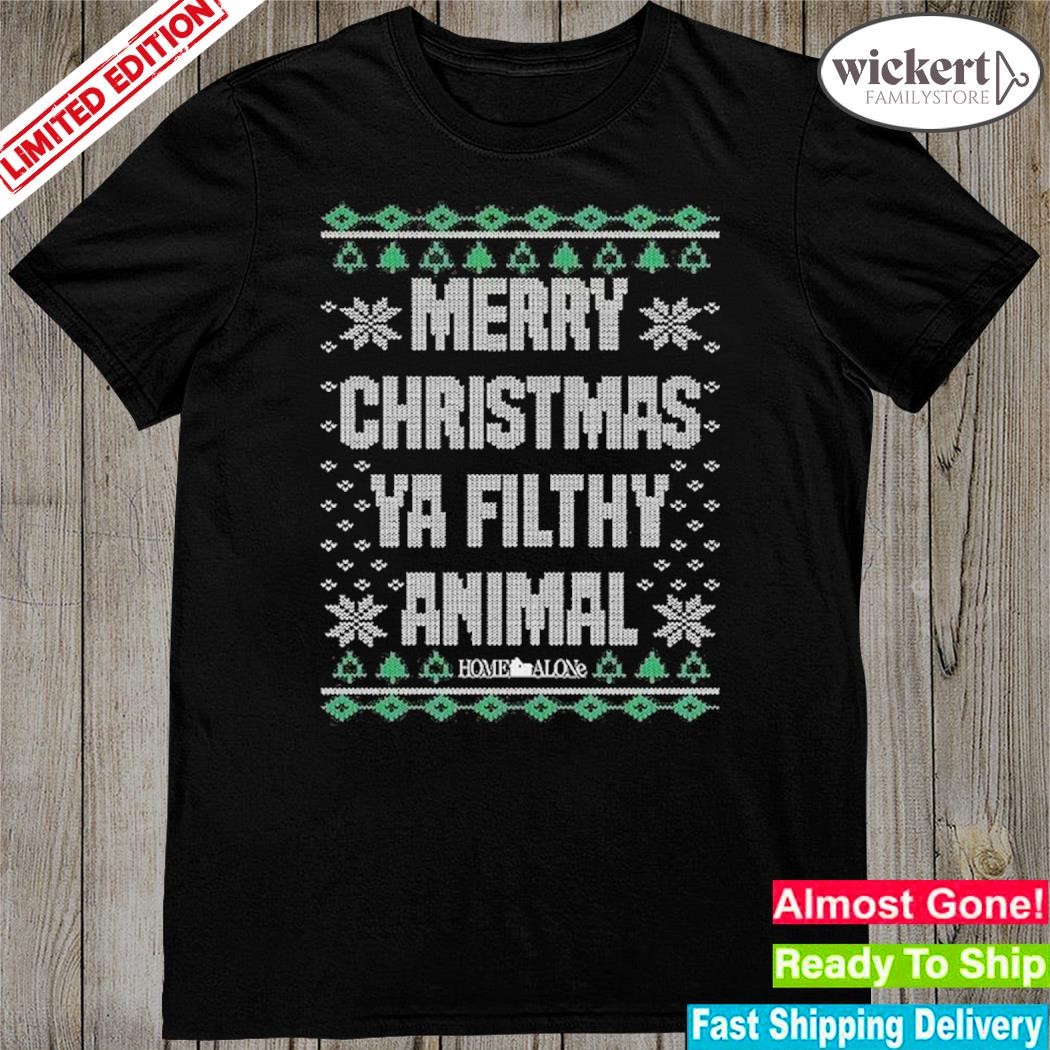 Official Filthy Animal Faux Ugly Christmas Sweater Home Alone shirt