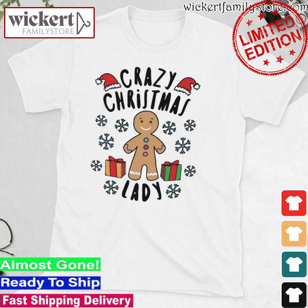 Official Gingerbread crazy christmas lady merry christmas shirt