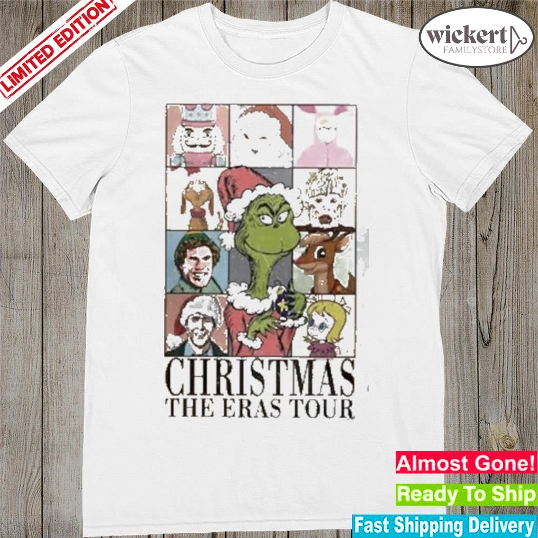 Official Grinch hat santa The Eras Tour Christmas shirt