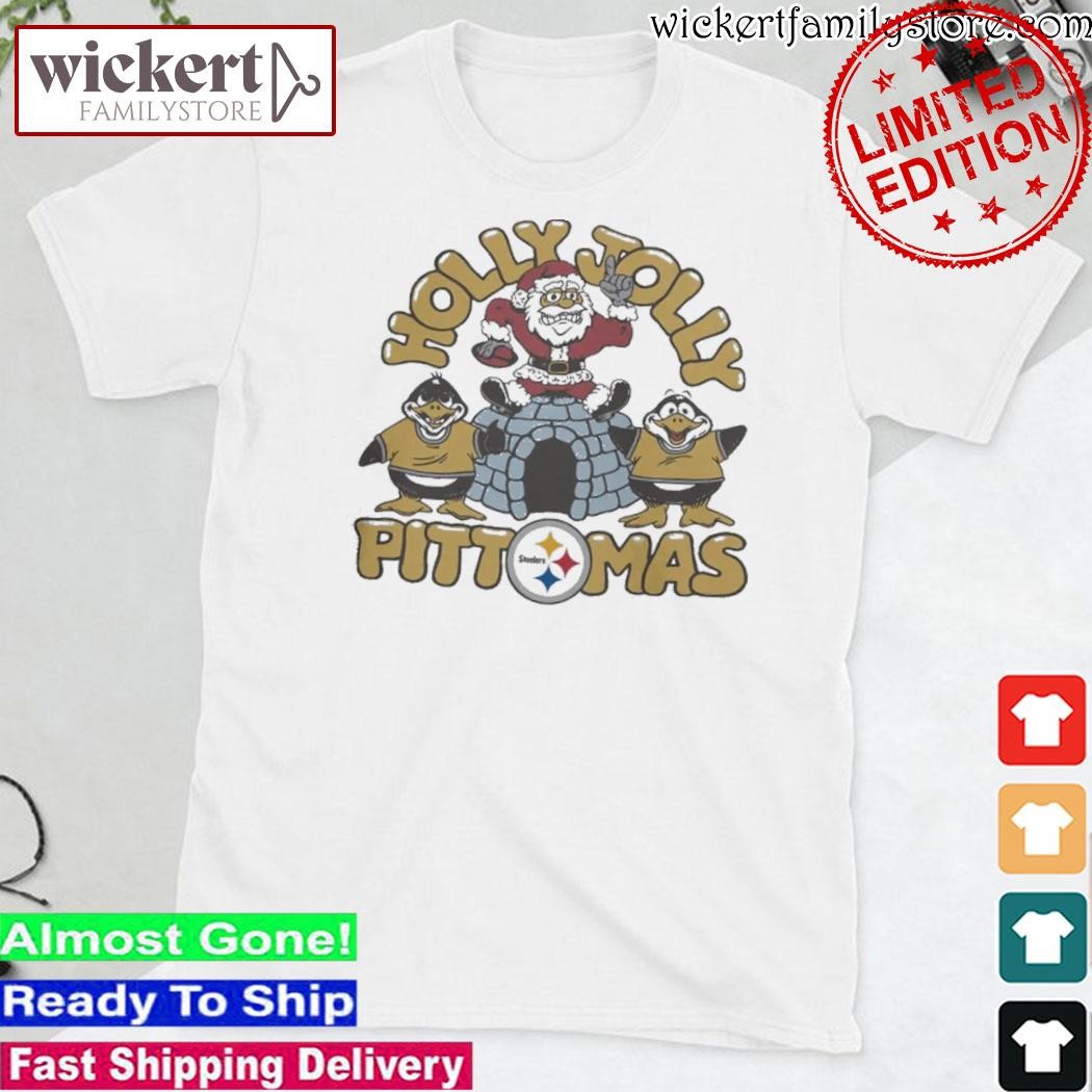 Official Homage White Pittsburgh Steelers Christmas Holly Jolly shirt