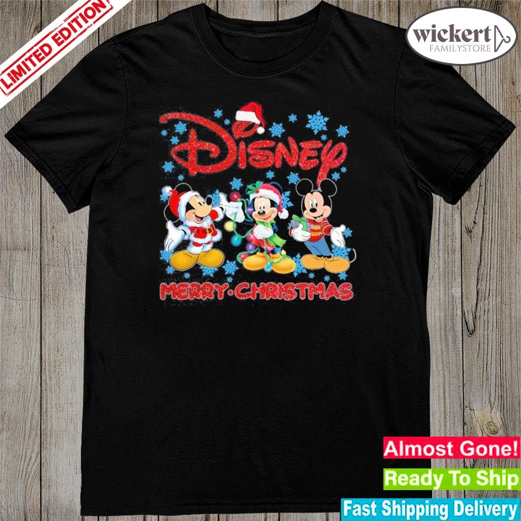 Official Mickey Mouse hat santa Disney merry christmas shirt