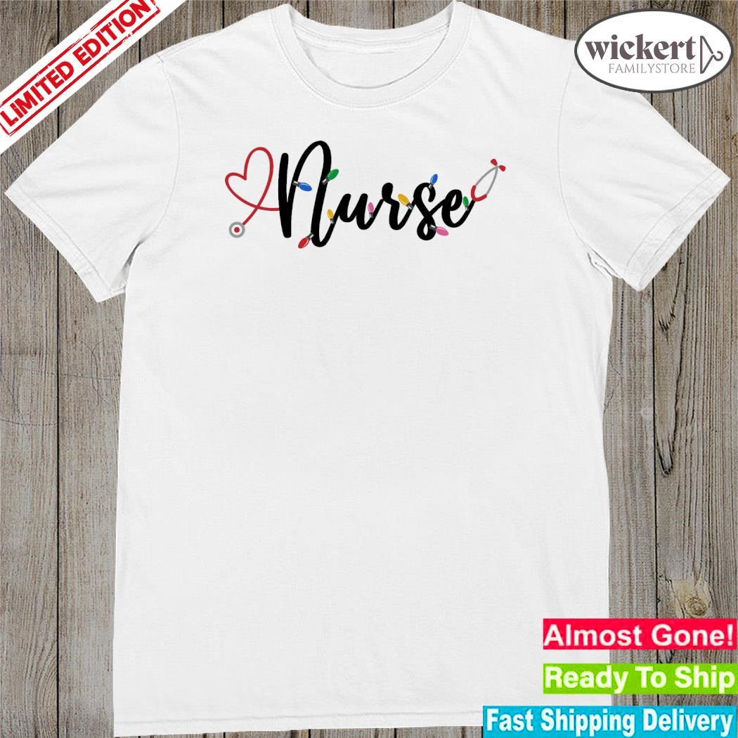 Official Nurse heart merry christmas shirt