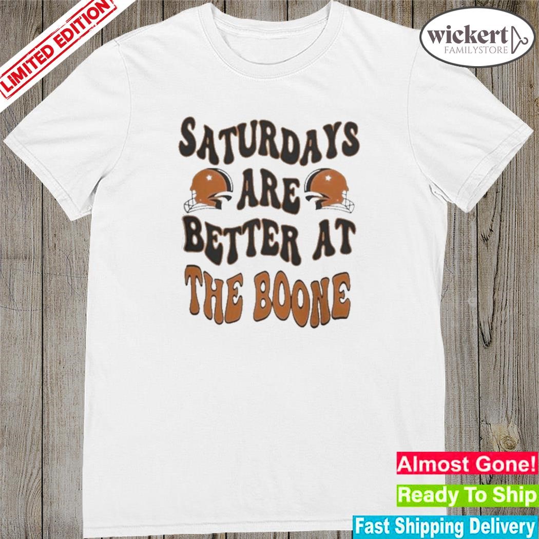 Official Oklahoma State Football Saturdays Are Better At The Boone 2023 Helmet shirt