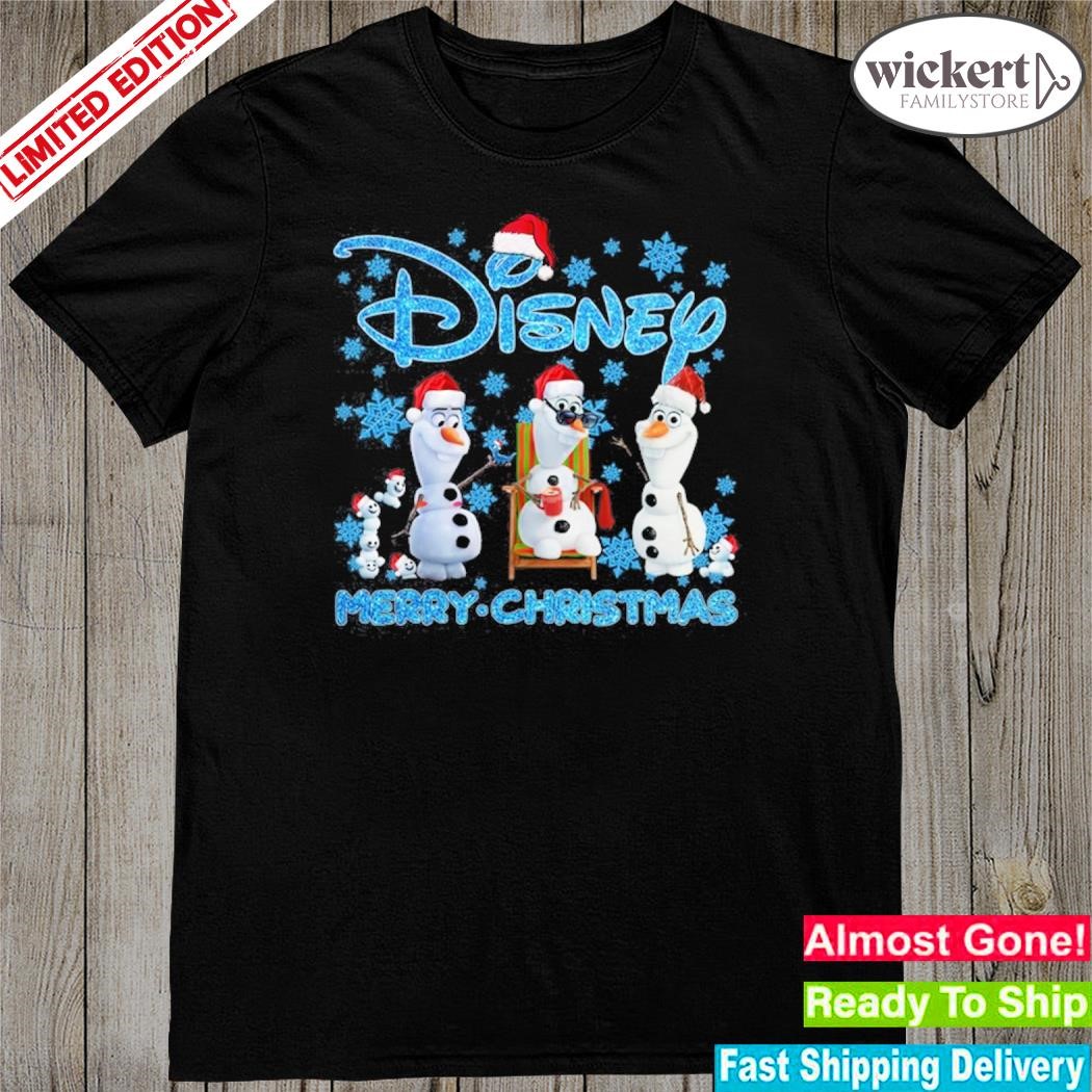 Official Olaf hat santa Disney merry christmas shirt
