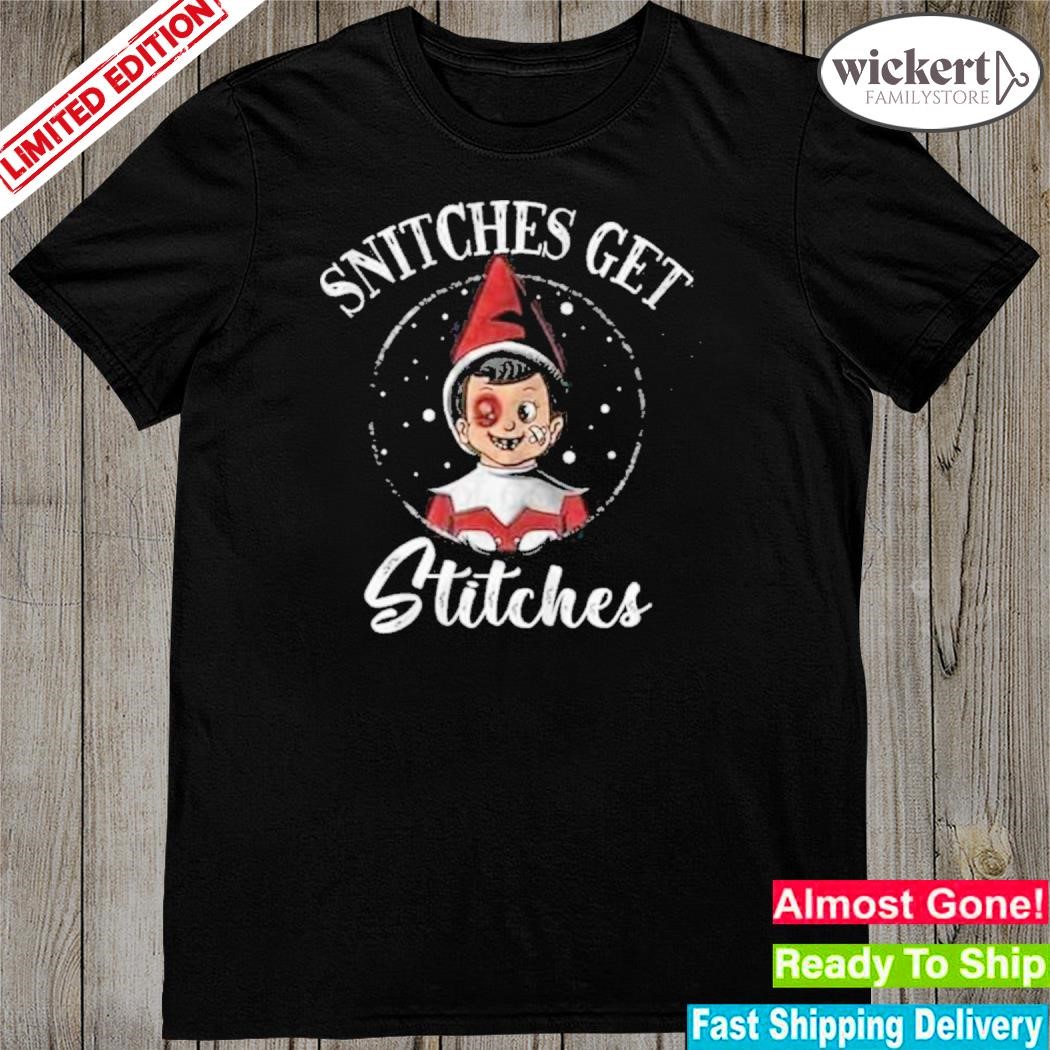 Official Pinocchio Snitches Get Stitches Merry Christmas Shirt