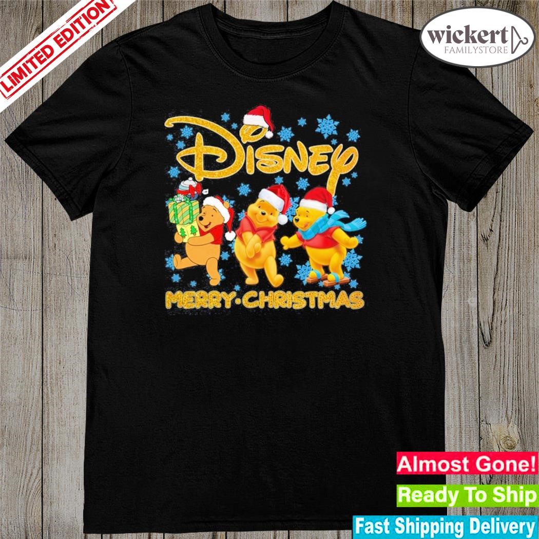 Official Pooh hat santa Disney merry christmas shirt