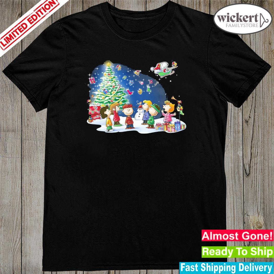 Official Snoopy and Woodstock hat santa give gifts to you merry christmas shirt