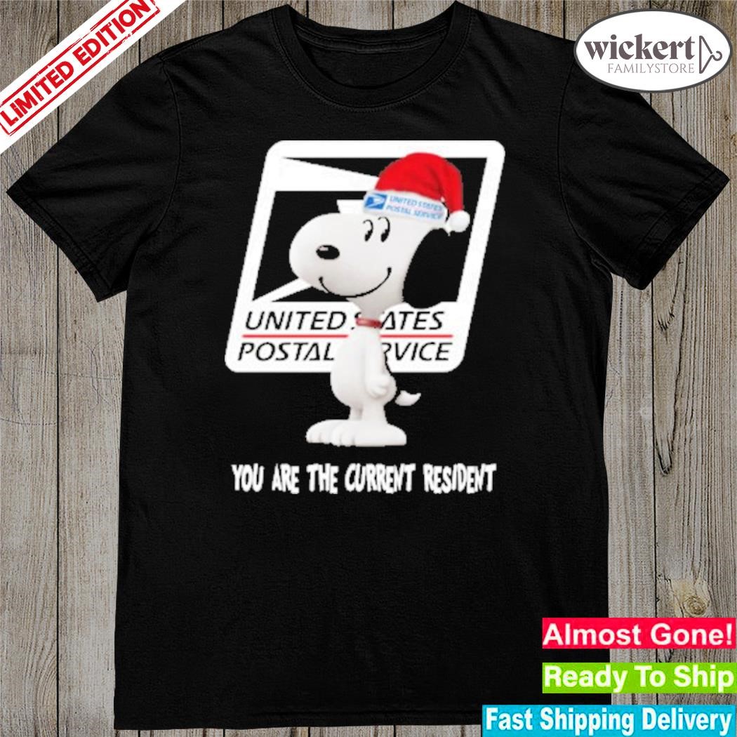 Official Snoopy hat santa United States Postal Service you are the current resident christmas shirt christmas shirt