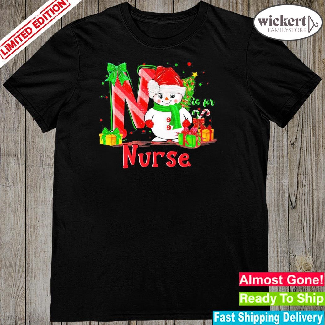 Official Snowman hat santa is for nurse merry christmas shirt