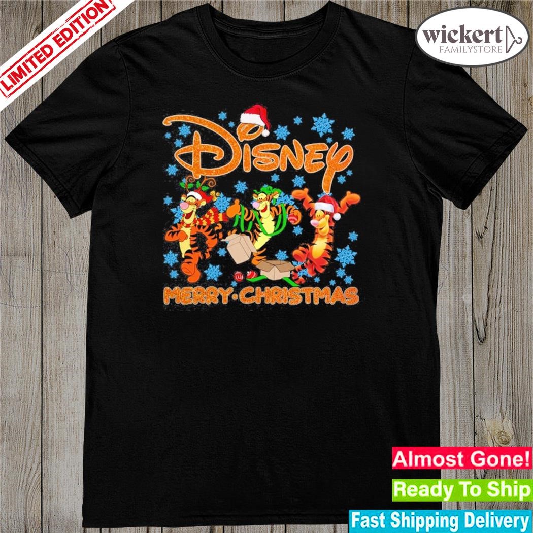 Official Tigger hat santa Disney merry christmas shirt