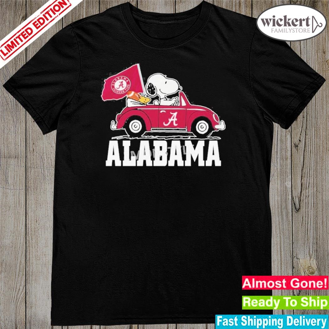 Official alabama Crimson Tide Snoopy On A Car Shirt
