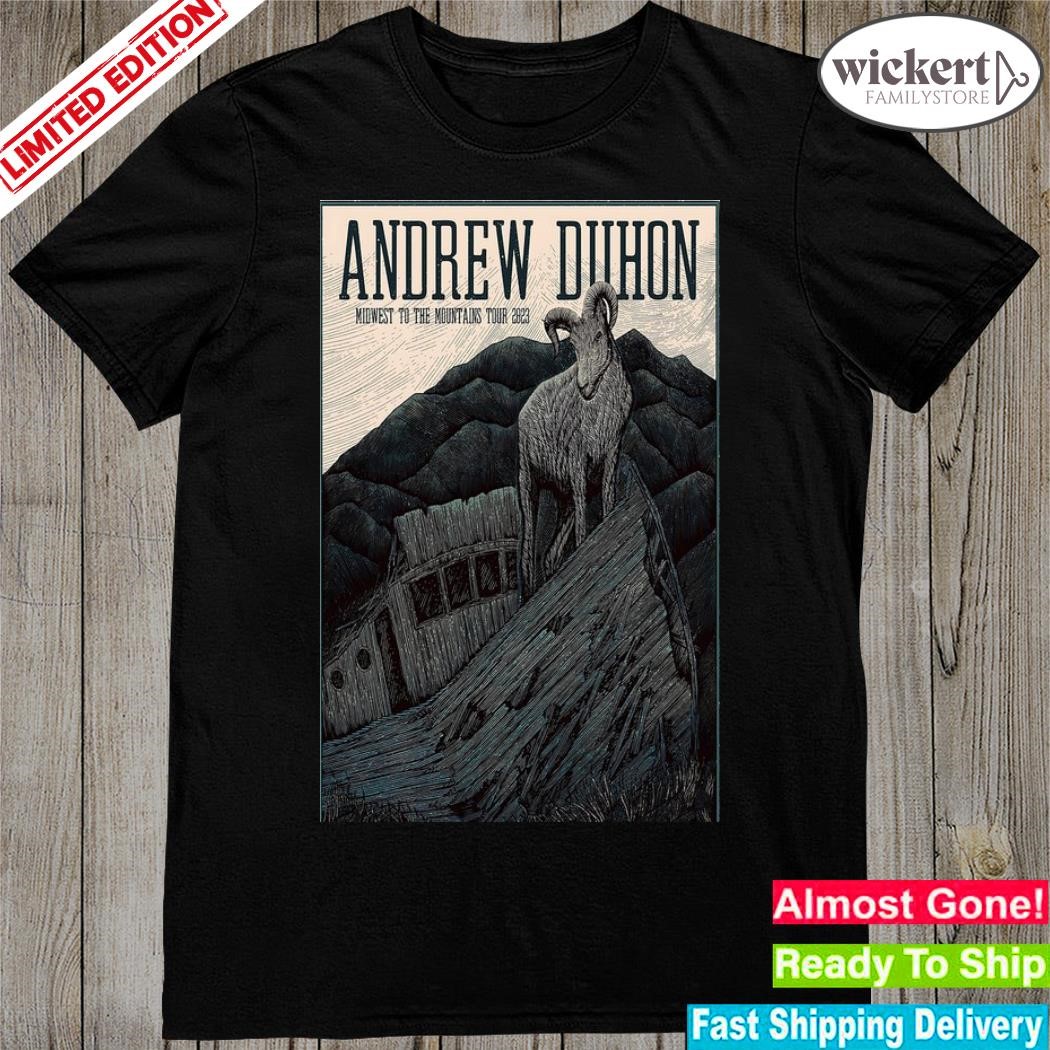Official andrew duhon 2023 midwest to the mountains tour poster shirt