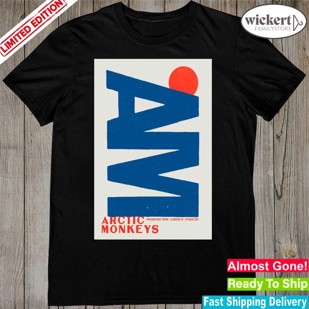 Official arctic monkeys 29th august 2023 pine knob music theatre poster shirt