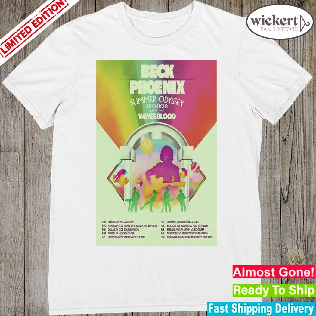 Official beck and phoenix summer odyssey tour poster shirt
