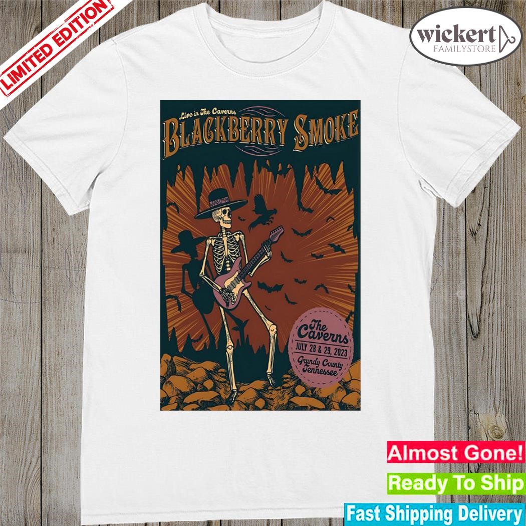 Official blackberry smoke the caverns tour 2023 poster shirt