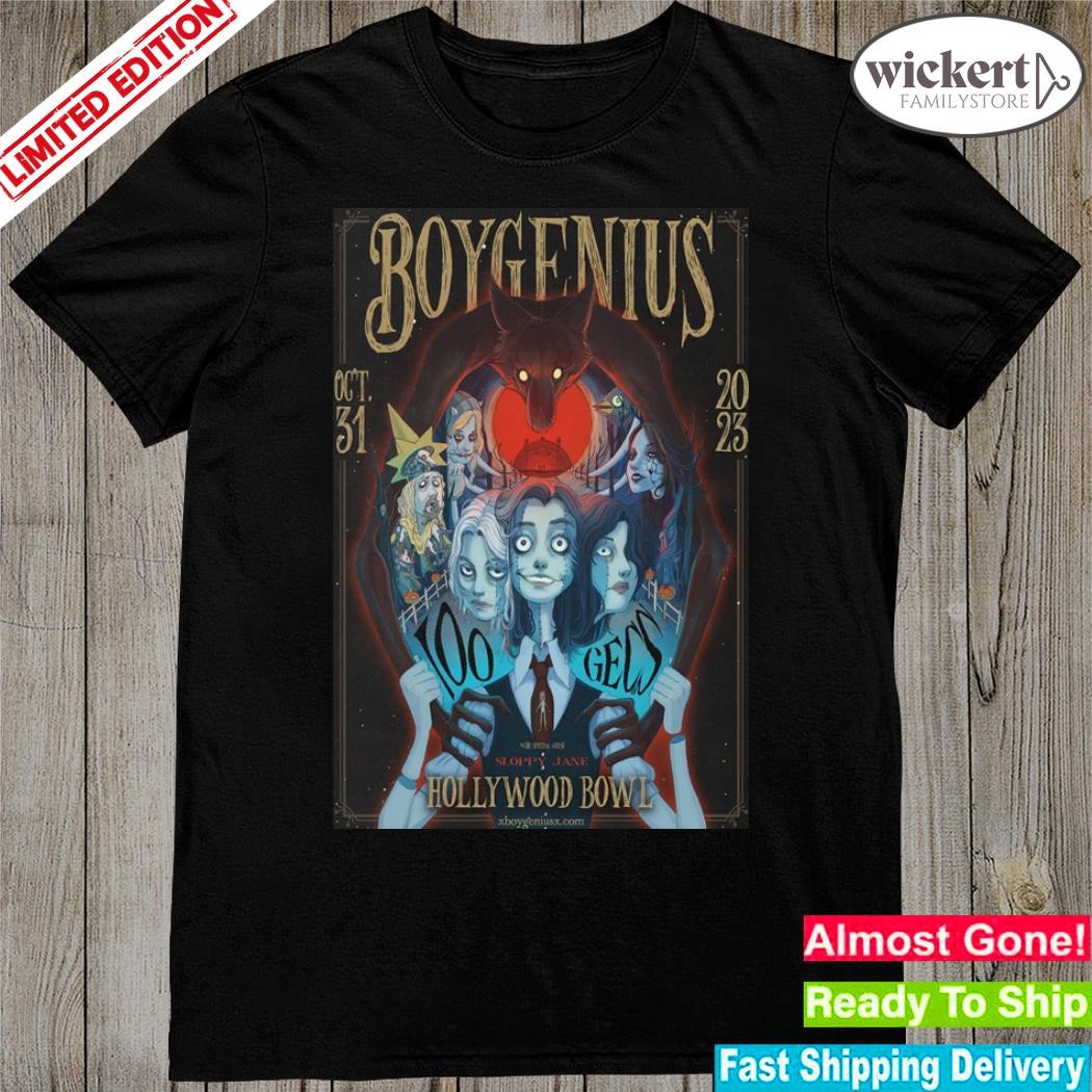 Official boygenius oct 31 2023 hollywood bowl poster shirt