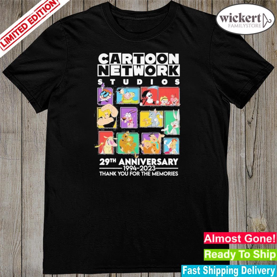 Official cartoon Network Studios 29th Anniversary 1994-2023 Thank You For The Memories Shirt