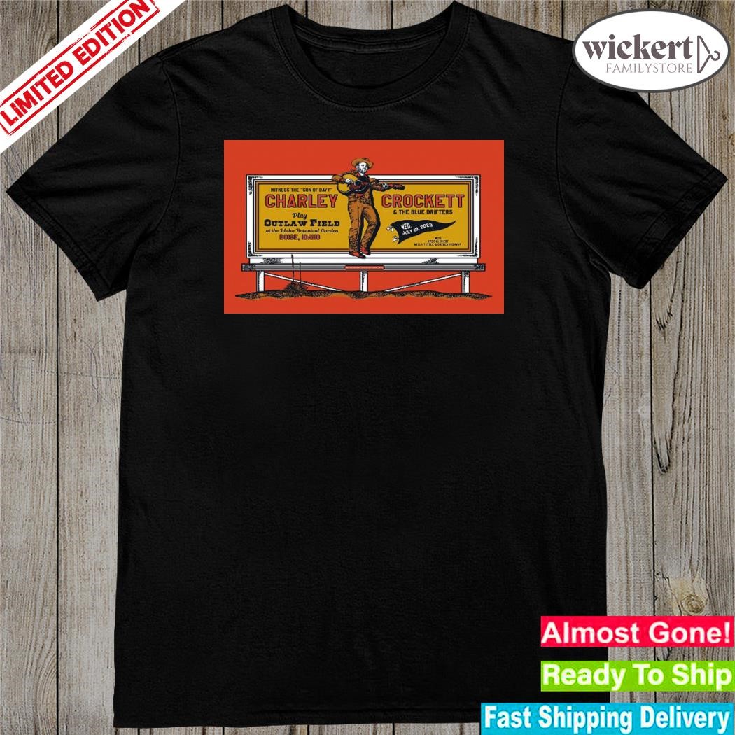 Official charley crockett boise I'd tour 2023 poster shirt