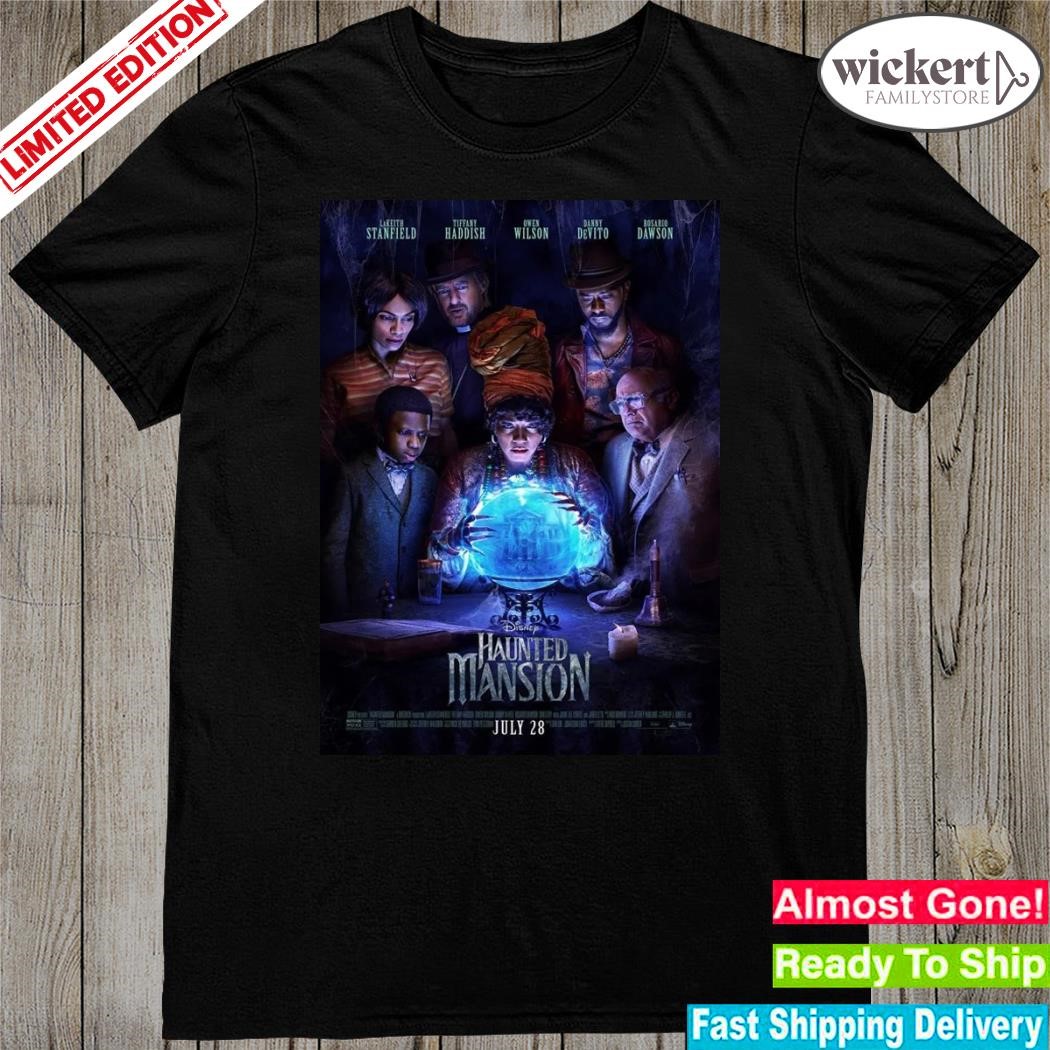 Official cheap justin simien disney haunted mansion movie poster shirt
