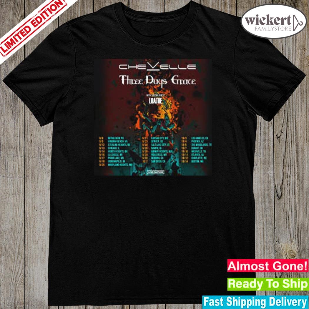 Official chevelle three days grace timeline tour shirt